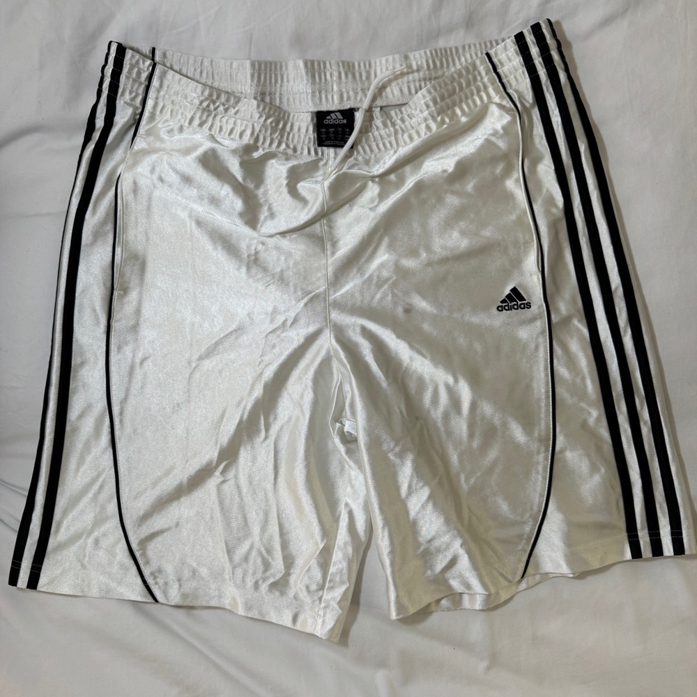 Adidas Rare Dazzle Basketball Shiny Silky Shorts Y2K